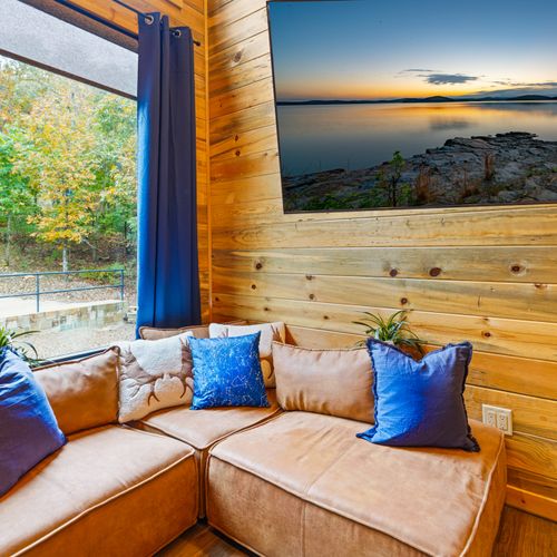 Not quite ready for bed, then curl up in perhaps the coziest corner of the house and talk the night away!