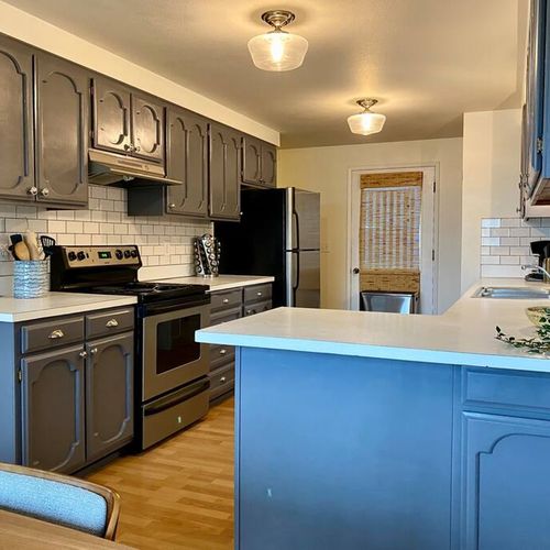 Plenty of counter space to create meals together.