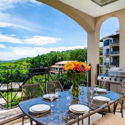 Dining Table and a Grill with a view