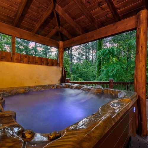 Luxury 8-person hot tub.