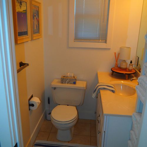 Bathroom #2:  convenient half-bath located next to the laundry room.