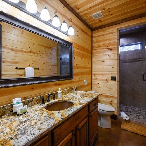 Private bathroom with a walk-in shower.