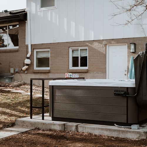 Unwind in our inviting hot-tub.