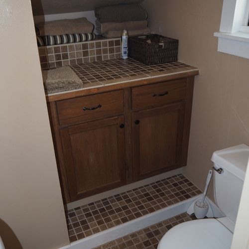 Bathroom:  full bathroom with a walk-in shower.