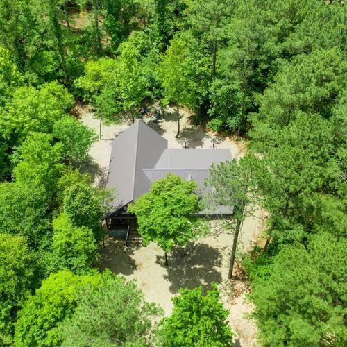Nestled amongst tall pines!