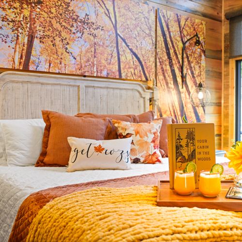 Whether you’re curling up for an early night or sleeping in with the sunrise peeking through the trees, every room feels like a retreat within a retreat.