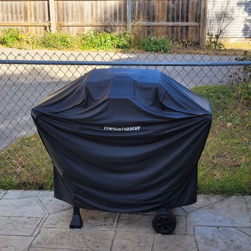 Exterior:  the propane grill for outdoor grilling.