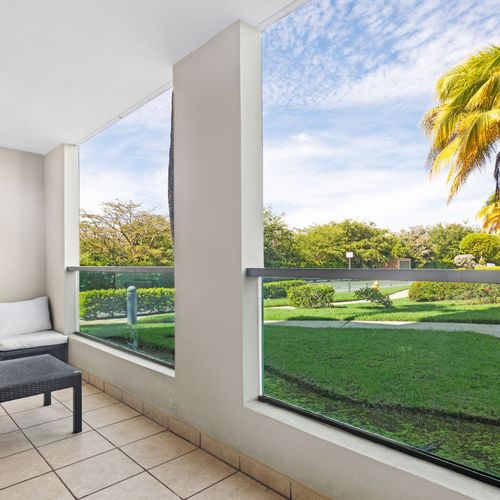 Take in the stunning view from your private balcony, day or night.