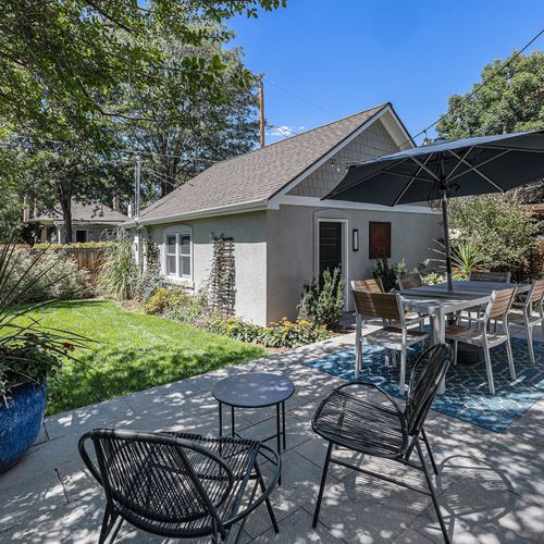 Lush backyard garden—your private retreat in the city.