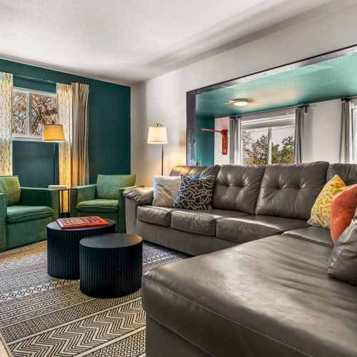 Vibrant colors energize each space while the spacious layout invites you to settle in.