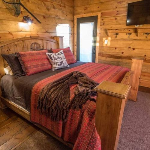 Upstairs you will find 1/4 bedrooms. A King Bed with outdoor accessibility.