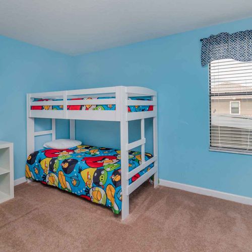 Side view of bunk bed