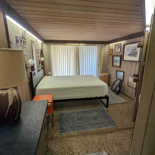 Bedroom #1:  the roomy master bedroom with a comfy king size bed