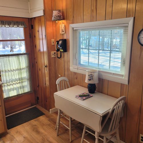 Breakfast table:  there is a cute little 2-person breakfast table next to the kitchen.