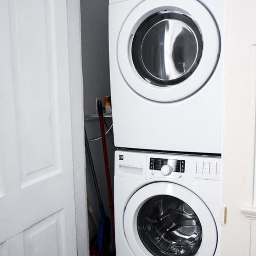 Washer and dryer on site