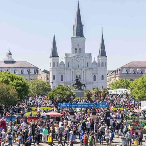 Stroll to Jackson Square & take in the stunning St. Louis Cathedral up close.