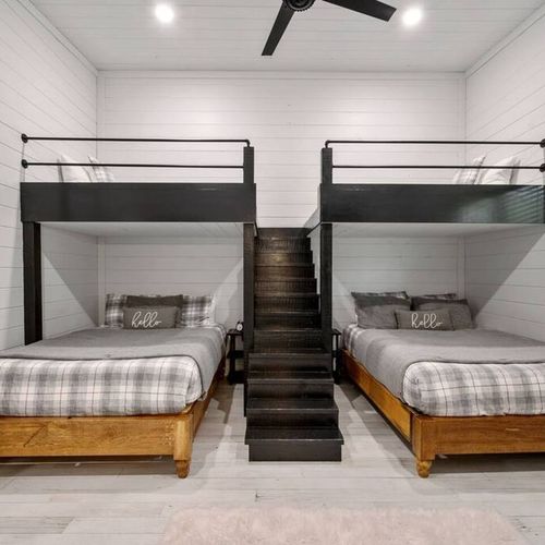 Ample amounts of sleeping space in the Bunk Room.