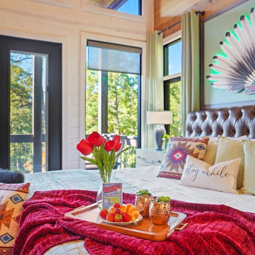 Striking Native American accents turn this space into a luxurious escape rooted in tradition.