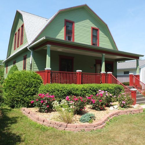 Exterior:  front of the house looking from the southwest