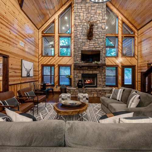 The lodge room is the perfect space for the group to gather.