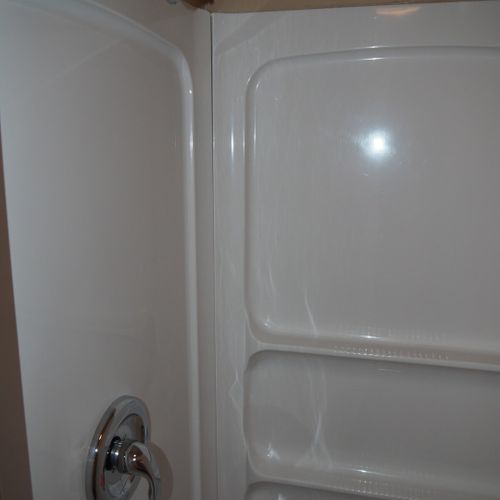 Bathroom:  full bathroom with a walk-in shower.