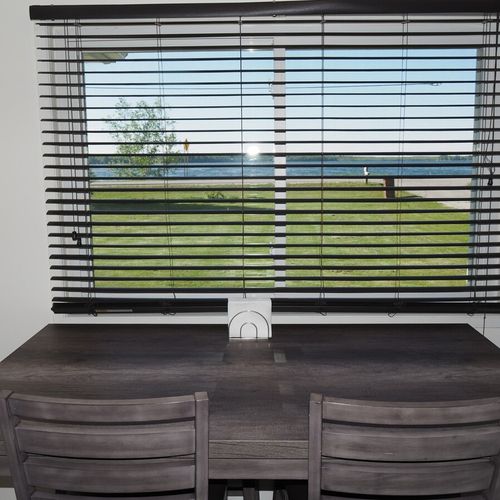 Dining area:  the home has a cute little dining area next to the kitchen that also a good view of manistee lake.