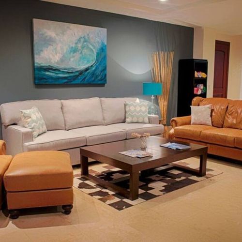 Hangout and play games in this cozy living room.