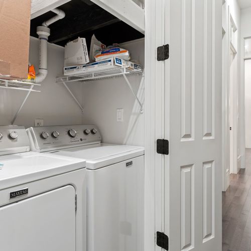 washer and dryer on site