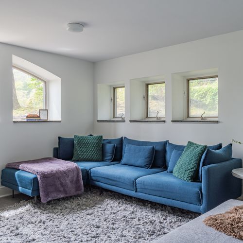 Two couches make this a comfy retreat.