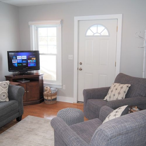 Living room:  very comfy and cozy!