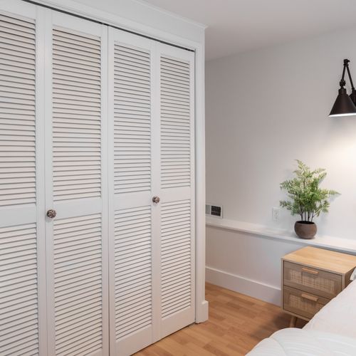 Large double closet.