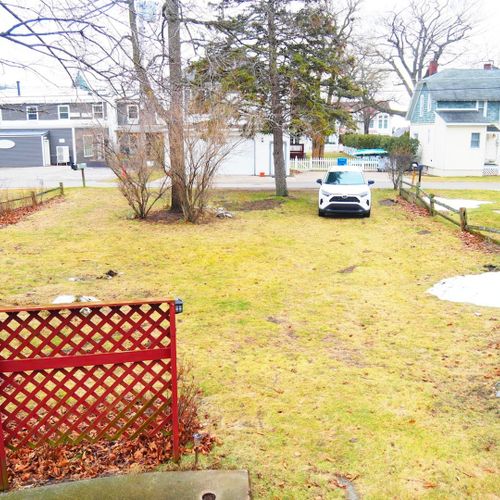 Exterior:  the backyard parking area.