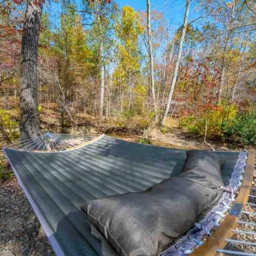 Hammocks can be found outside.