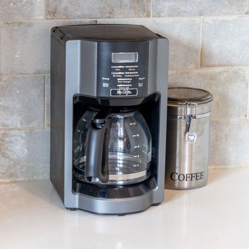 Fresh coffee station ready with all the essentials