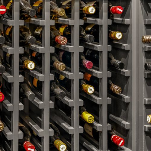A dedicated space for wine and spirits makes entertaining easy and elegant.