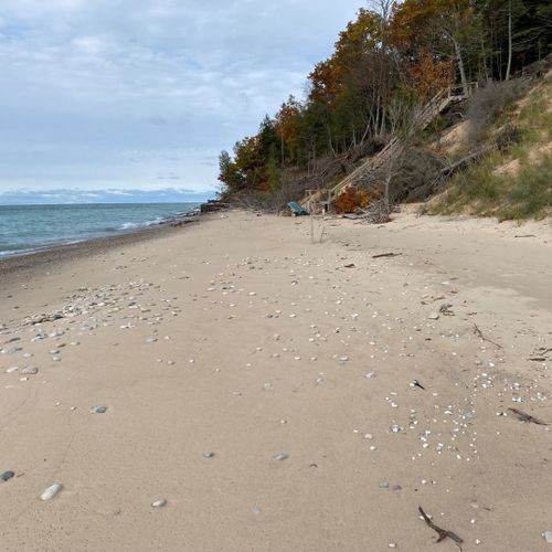 Exterior:  the private beach, which is good for long walks.