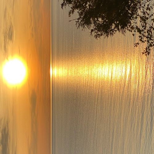 Exterior:  the gorgeous sunset from the deck.