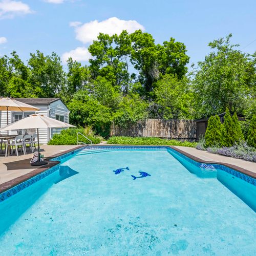 Sparkling private pool ready for sunny swims and relaxing afternoons.