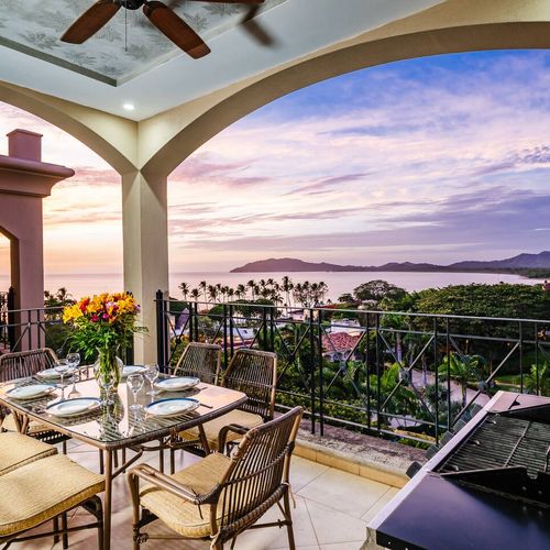 Sunset views from the private balcony