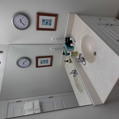 Bathroom #3 (upper level):  this is a full common bathroom for the upper level. Includes a combination tub and shower.