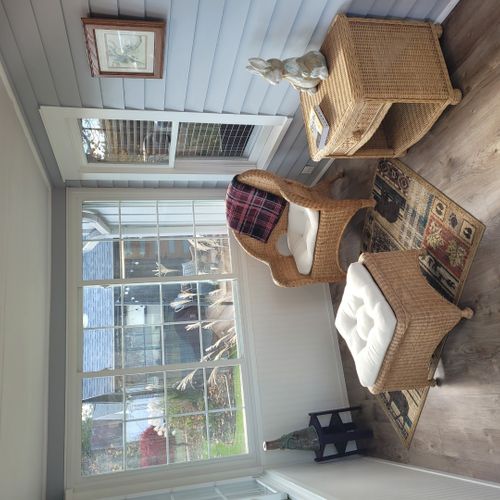 Front porch:  the home has a gorgeous, fully-enclosed front porch that is great for relaxing, chatting, and people-watching.
