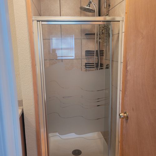 Bathroom #1:  the bathroom shower