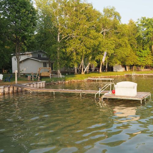 Exterior:  the private dock, bonfire ring, and little glen lake