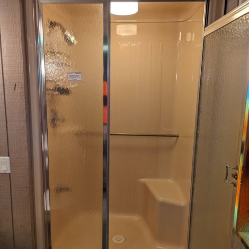 Bathroom:  the bathroom shower