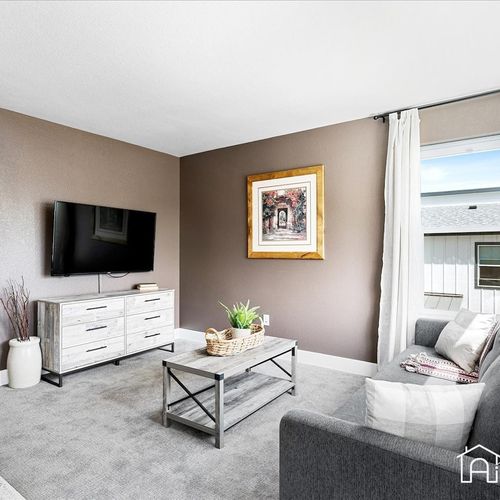 Relax in the sitting area with a comfortable sofa that can pull out for an additional bed.