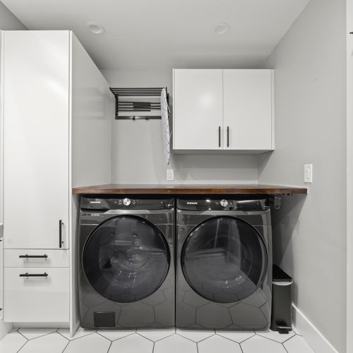 In-unit washer and dryer available for guest convenience.