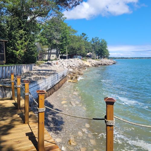 Exterior:  another view of the private lakefront