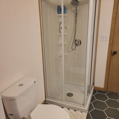 Bathroom #3:  the basement's full bathroom