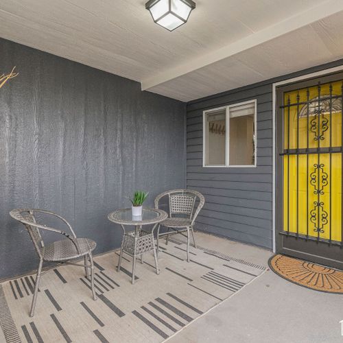 Relax in the outdoor nook with a cup of coffee and take in the beauty of the area.