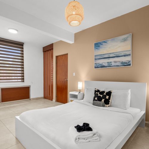 Drift into dreamland in our serene sanctuary.